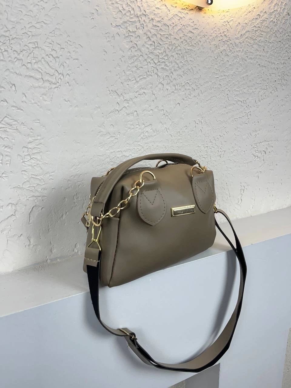 Koyu Vizon Renk Deri Çapraz Çanta CB3719