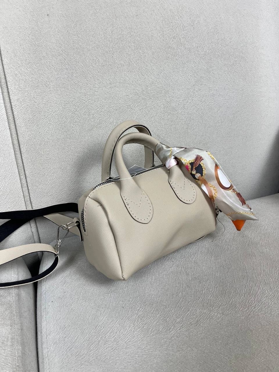 Koyu Vizon Renk Mini Boy Fularlı Lakos Çanta CB68735