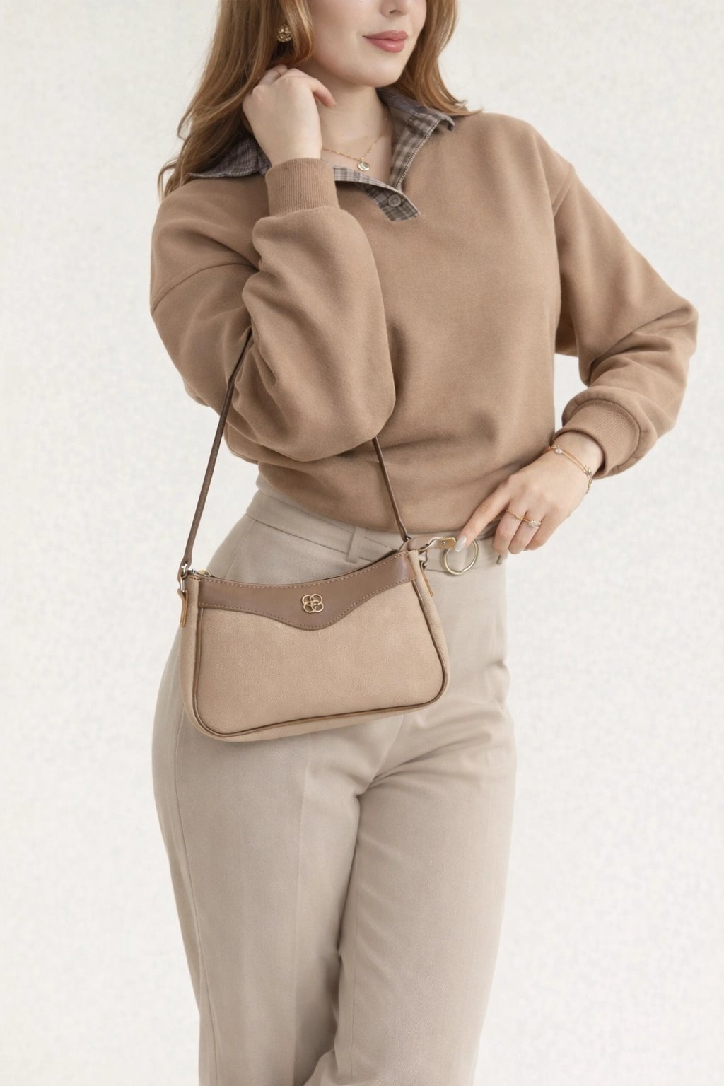 Koyu Vizon Renk YENİ BAGET Çanta CB81141