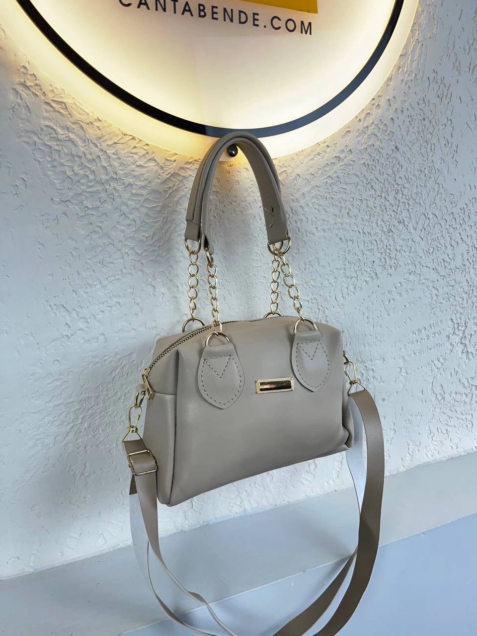 Koyu Vizon Renk Zincirli Çapraz Çanta CB9164