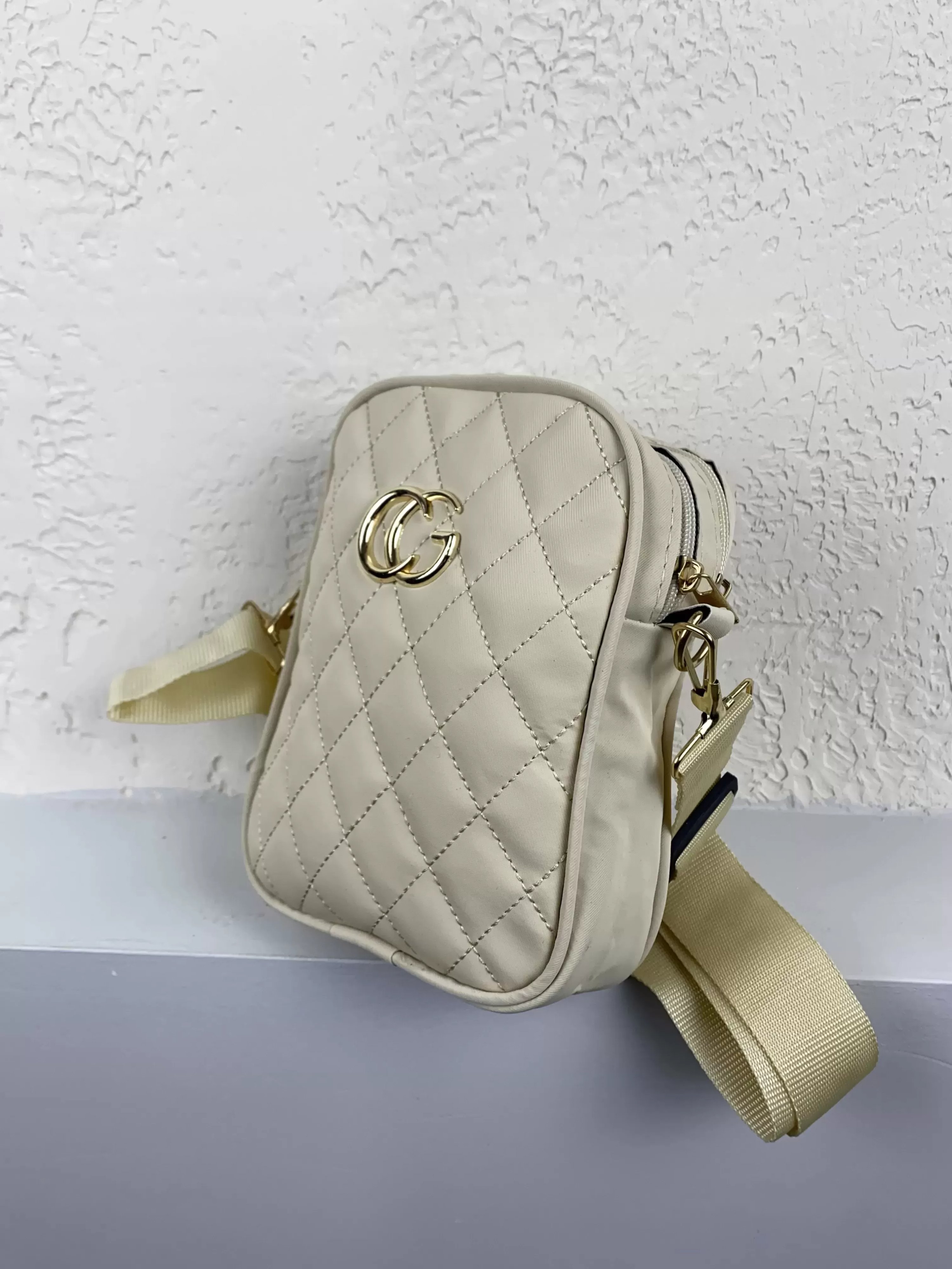 Krem 2 Bölmeli Çanta