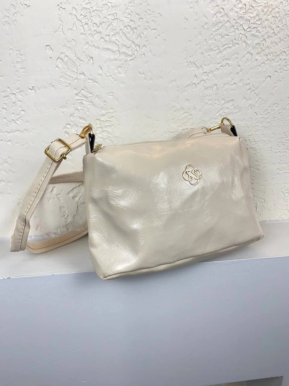 Krem 2 Bölmeli Yeni Sezon Çanta