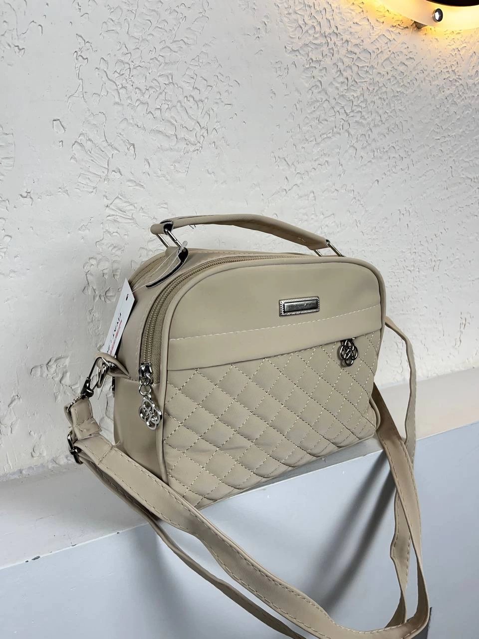 Krem 3 Bölme Kalite Çanta CB3272