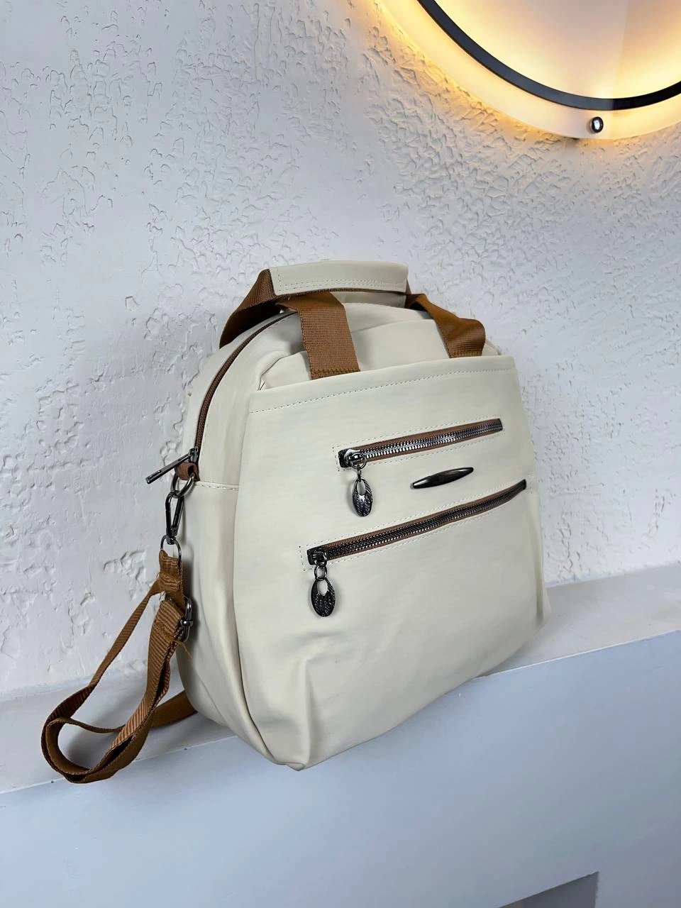 Krem 5 Bölme Çanta Kalite