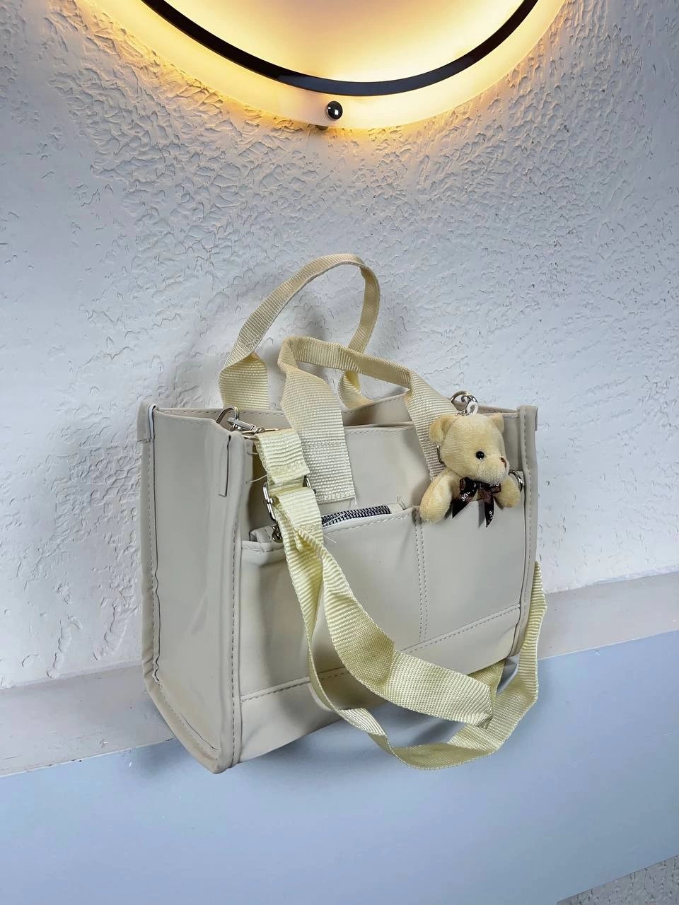 Krem Ayıcıklı Kalite Çanta CB4196