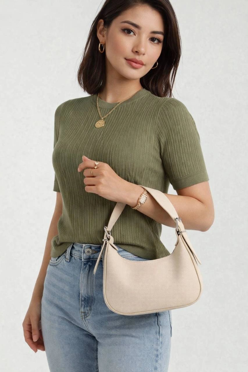 Krem Düz Renk Yeni Kalite BAGET CB41314