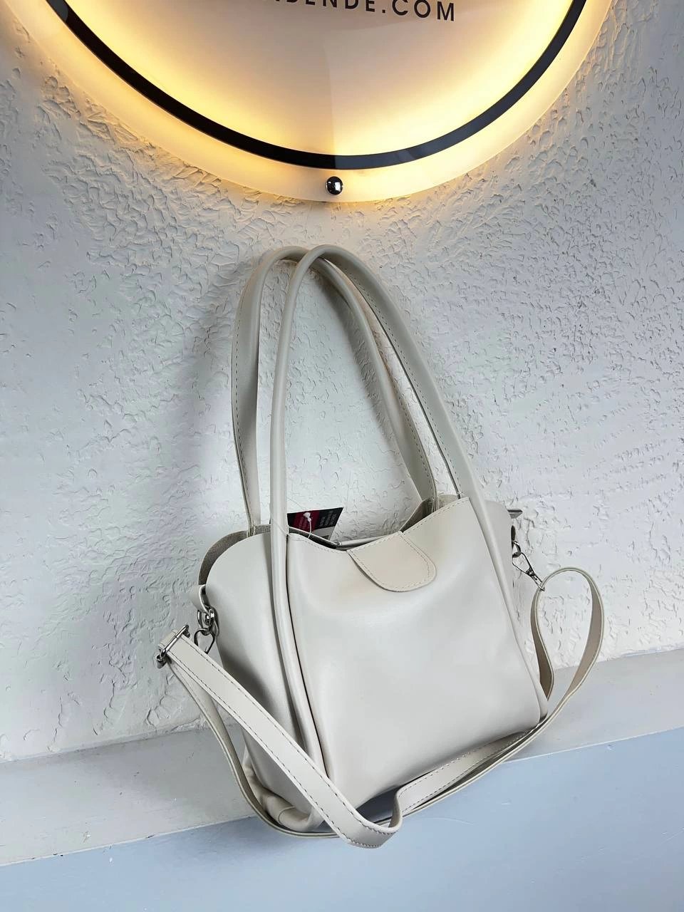 Krem EN YENİSİ YAVRULU ÇANTA CB1287