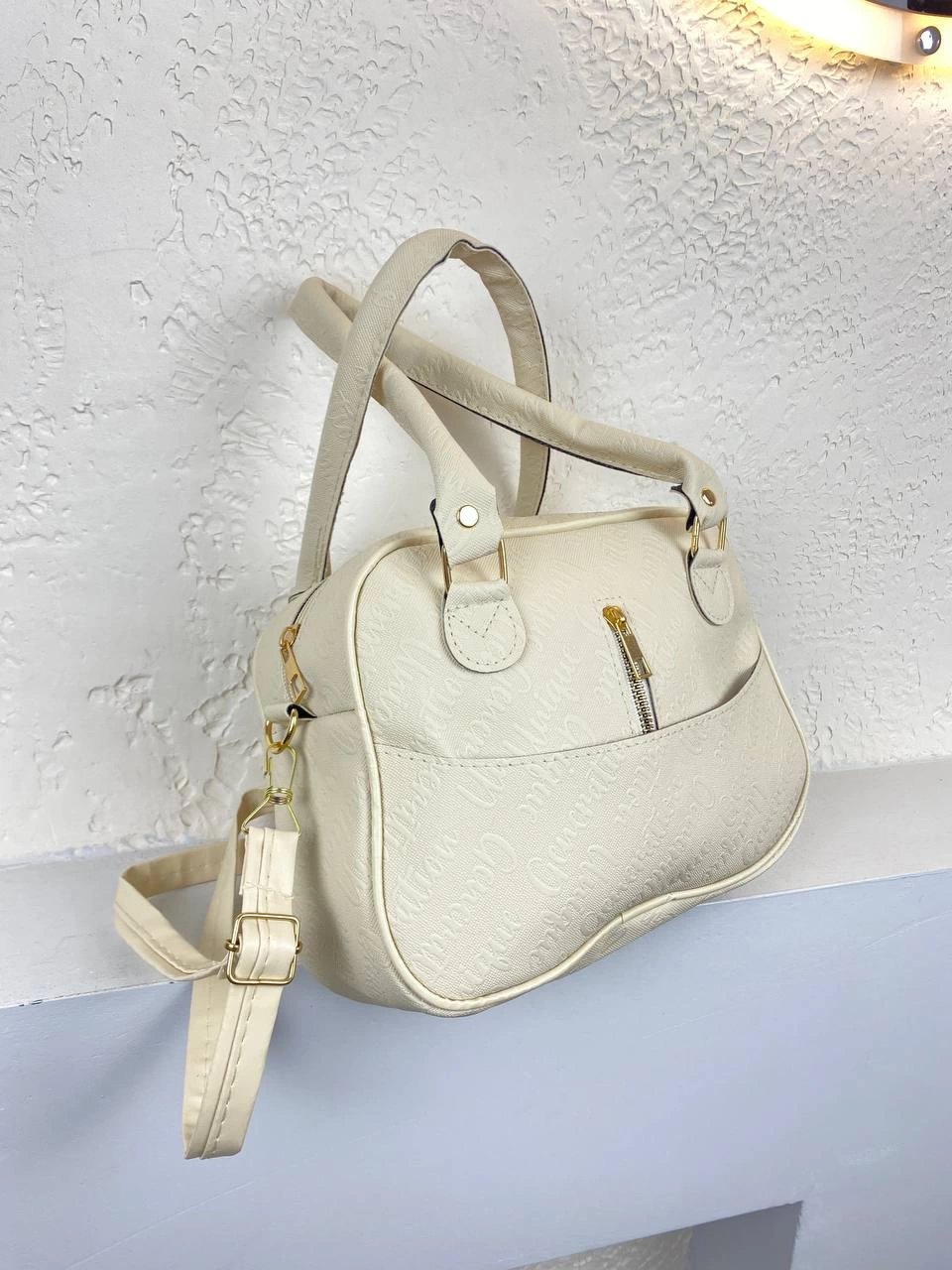 Krem İndirimli Kol Çanta