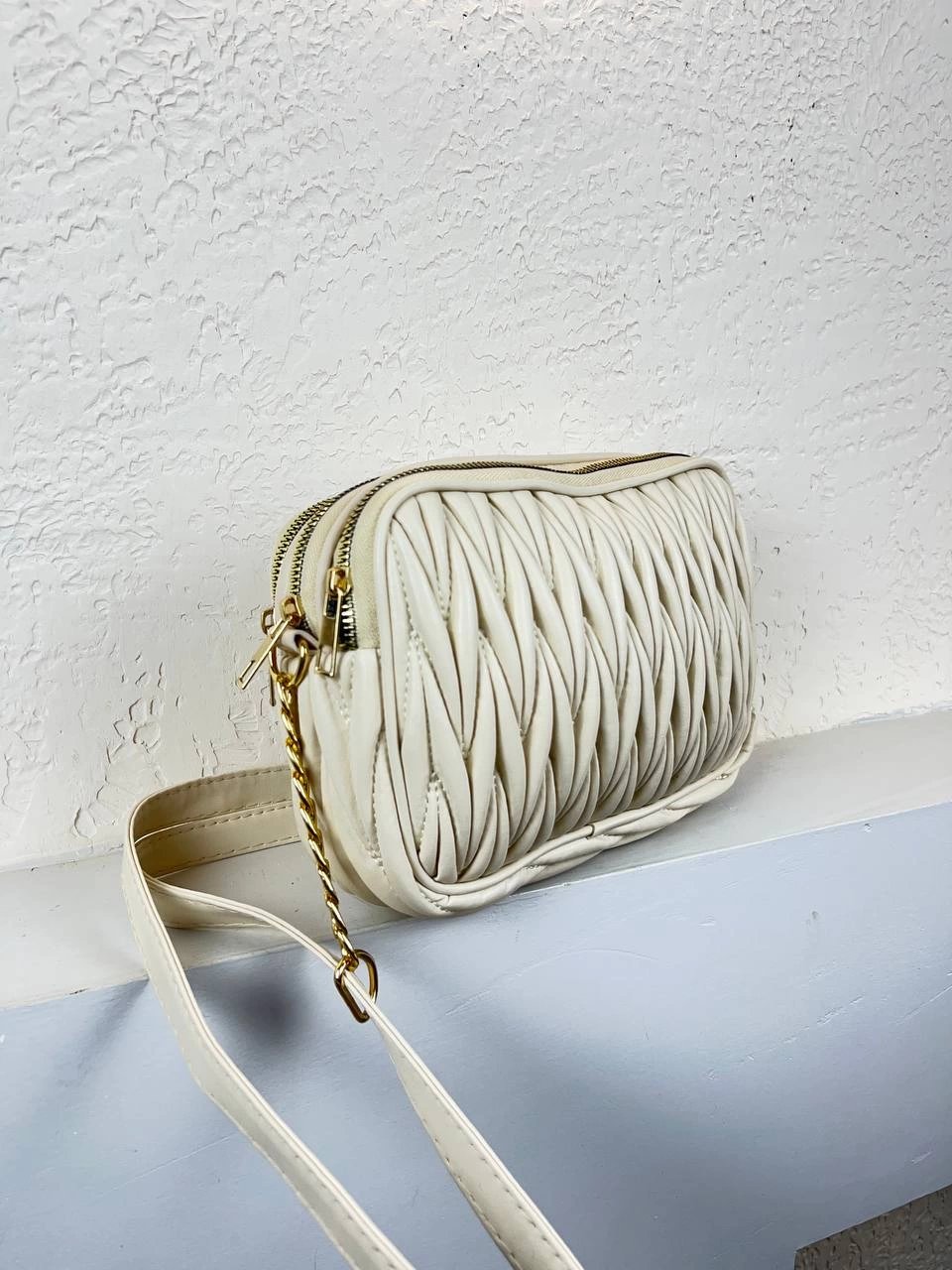 Krem Kalite 3 Bölme Çanta CB9009