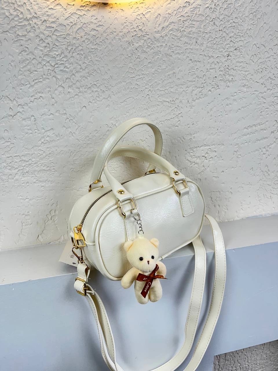 Krem Kalite AYICIKLI Çanta CB0137