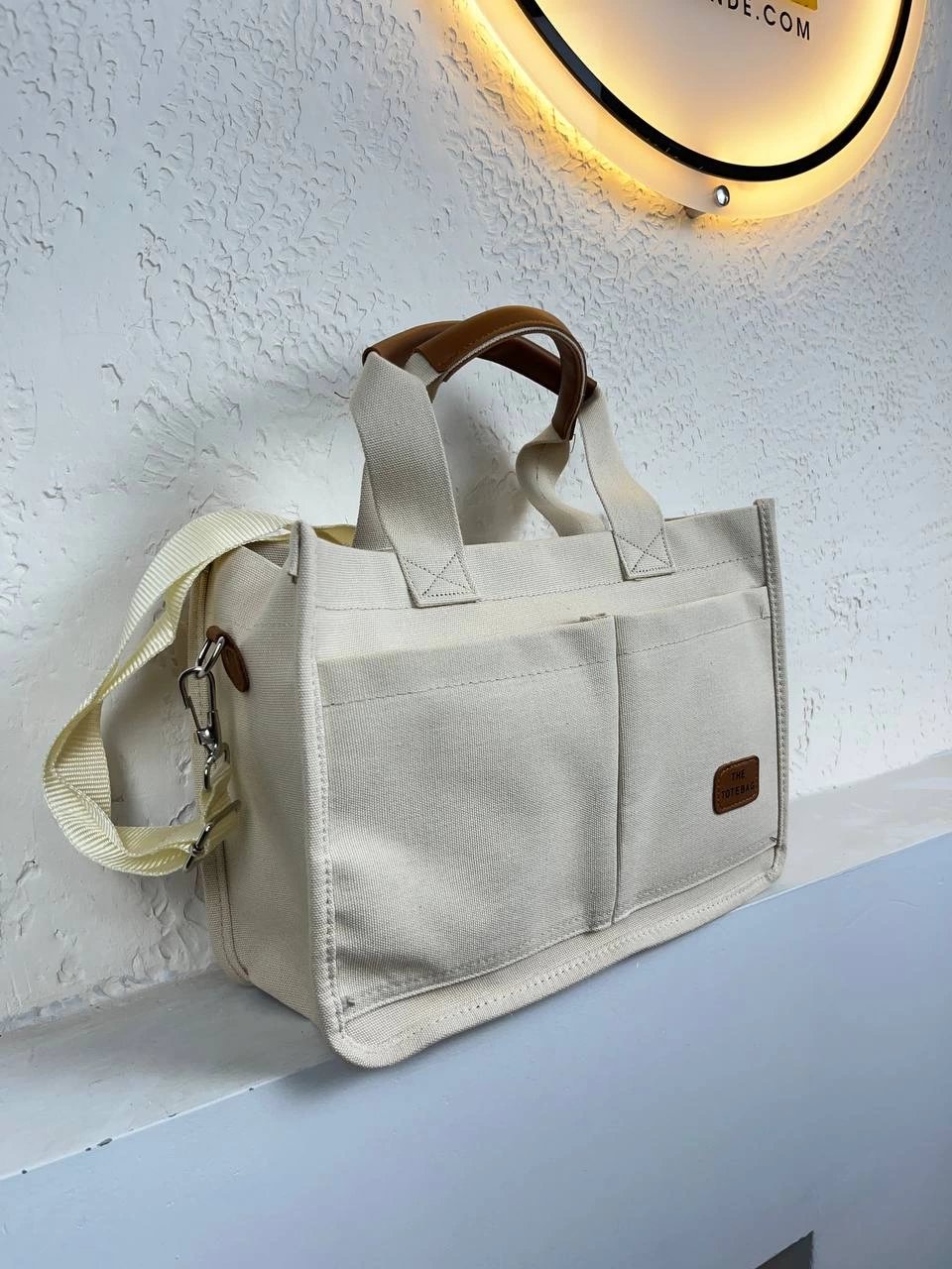 Krem Kanvas Kalite Çanta CB8539