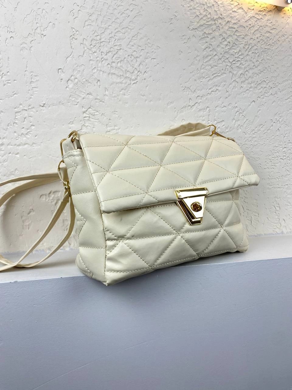 Krem Kapitone 2024 Çanta