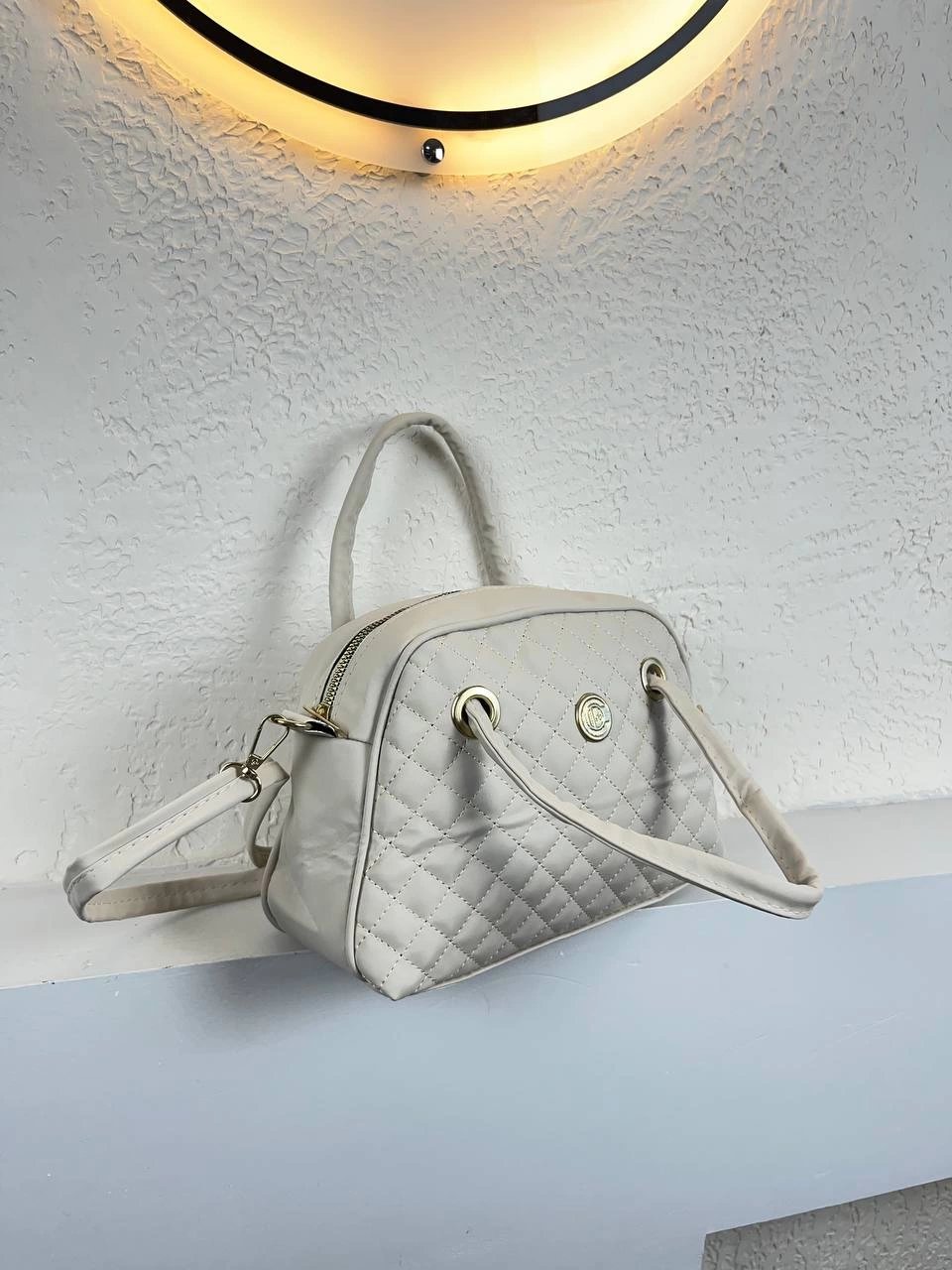 Krem Kapitone Çanta CB8911