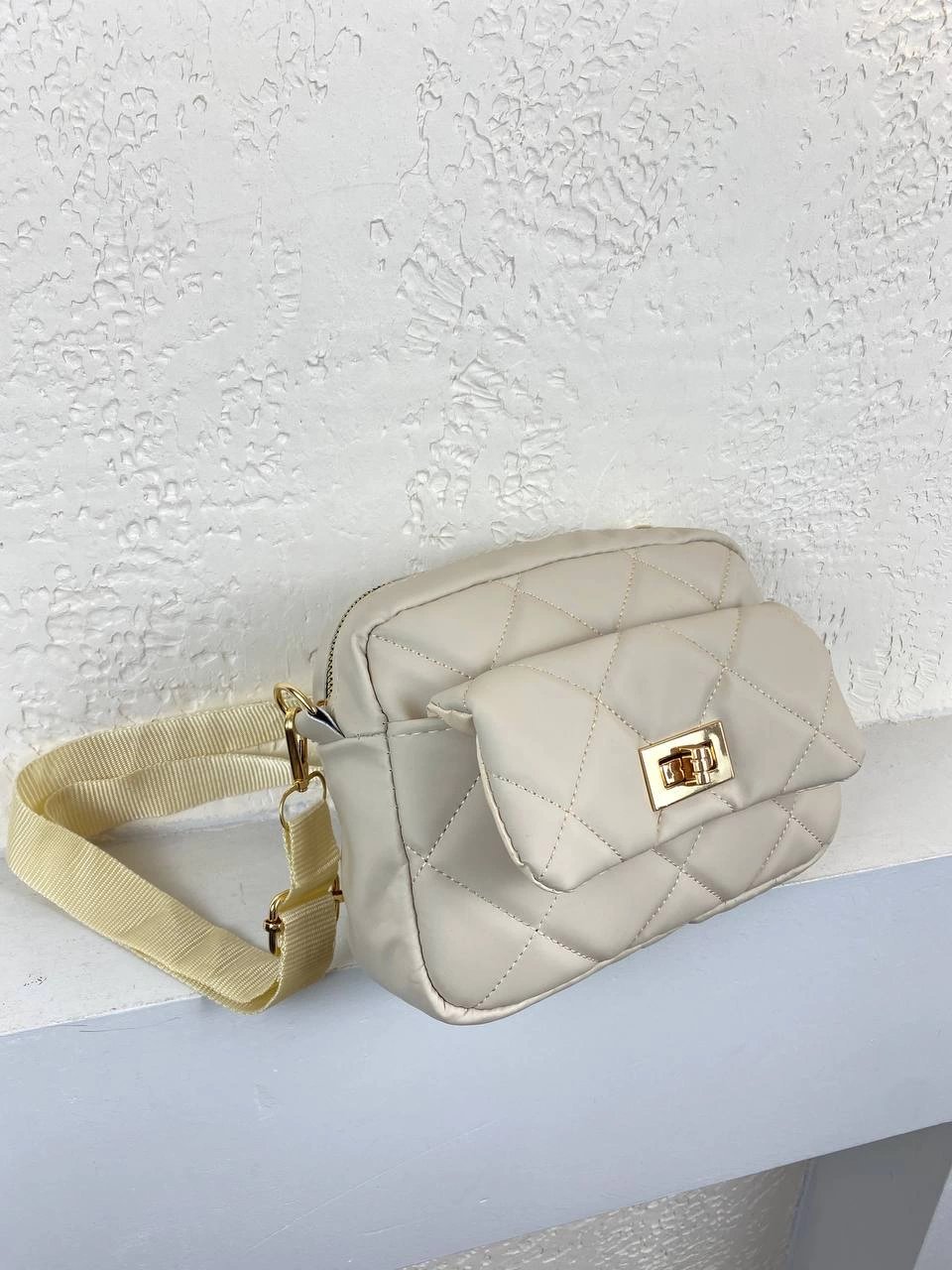 Krem Kapitone Kampanyalı Çanta CB26613