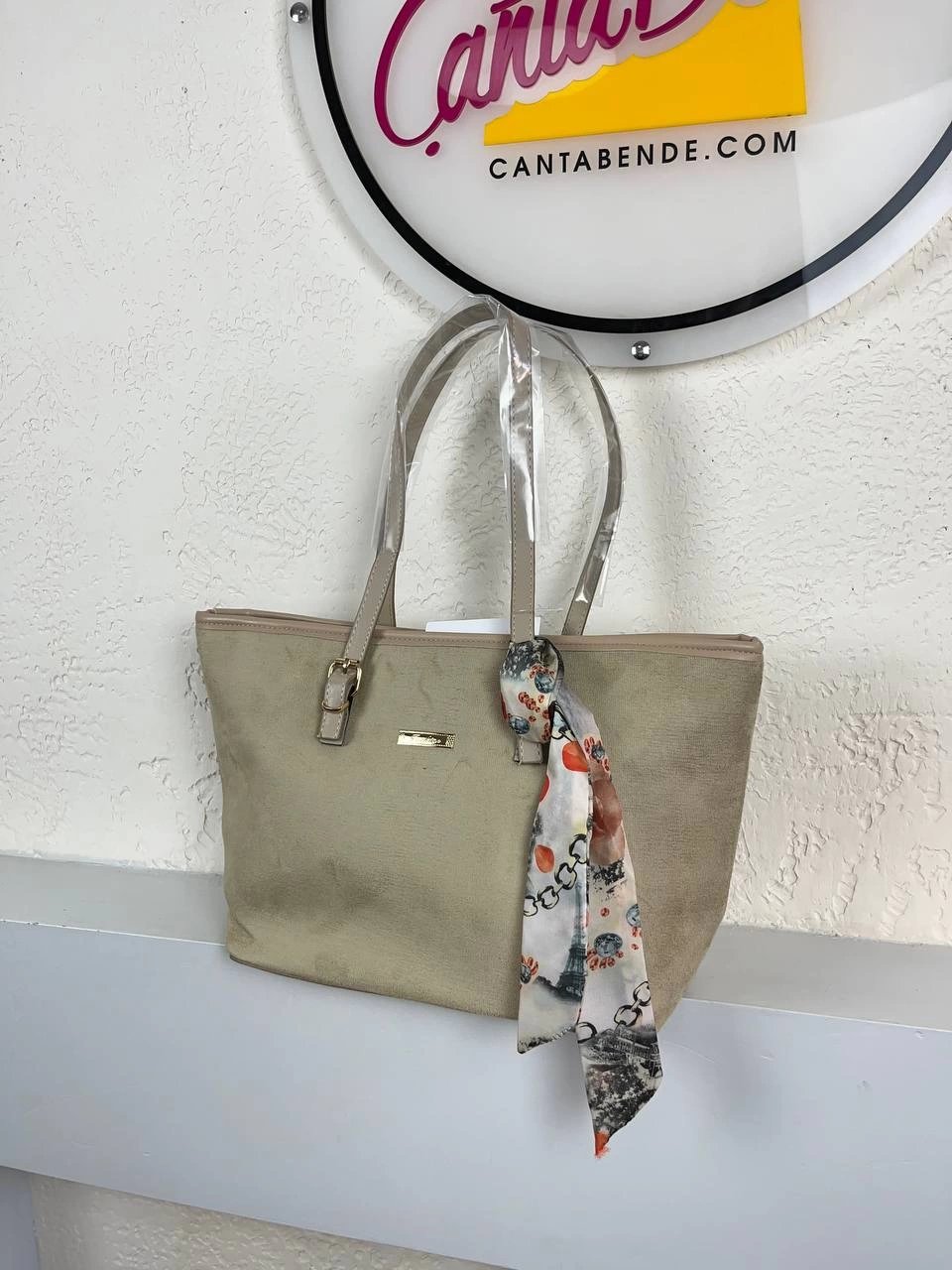 Krem Nubuk Kalite Kol Çanta CB2031