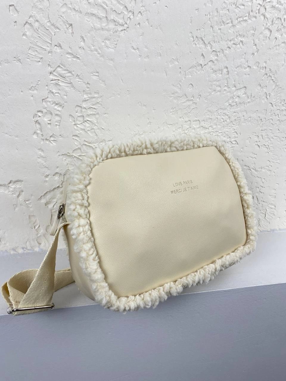 Krem Peluş Kalite Çanta