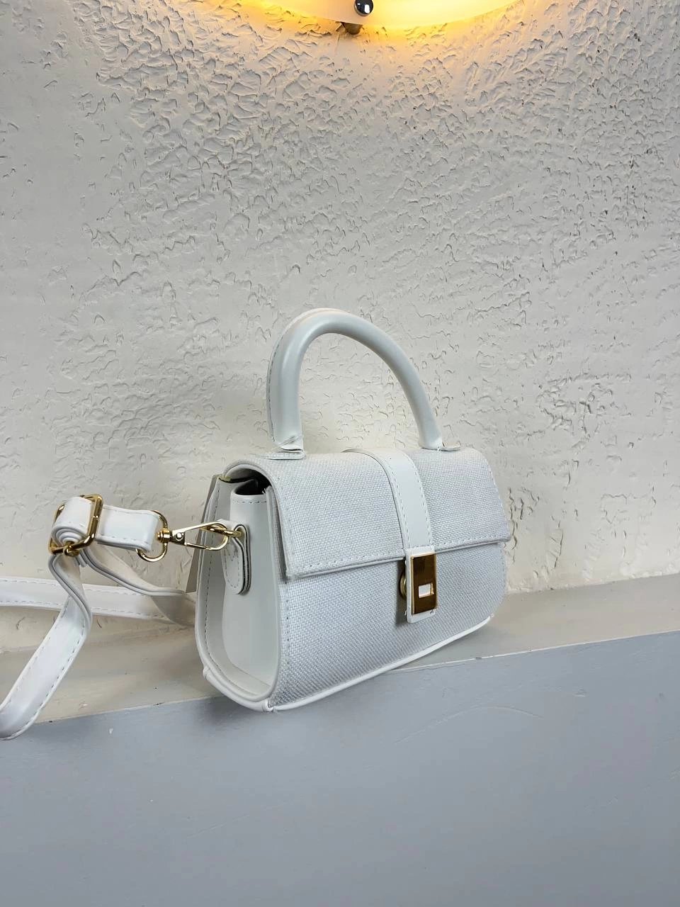 Krem Renk Beyaz Sap Kalite Çanta ikra2019