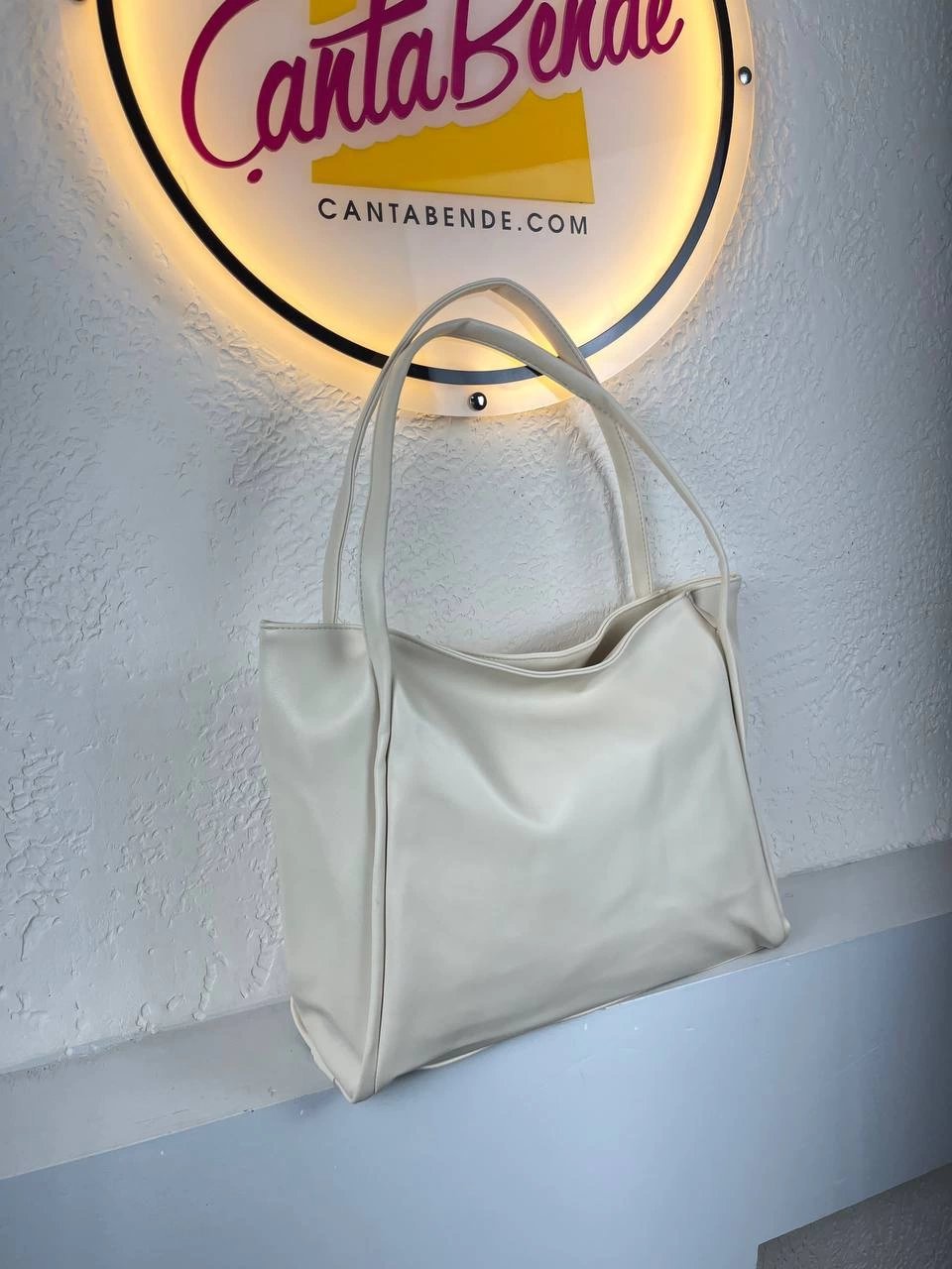 Krem Renk BÜYÜK BOY KALİTE Çanta CB9814