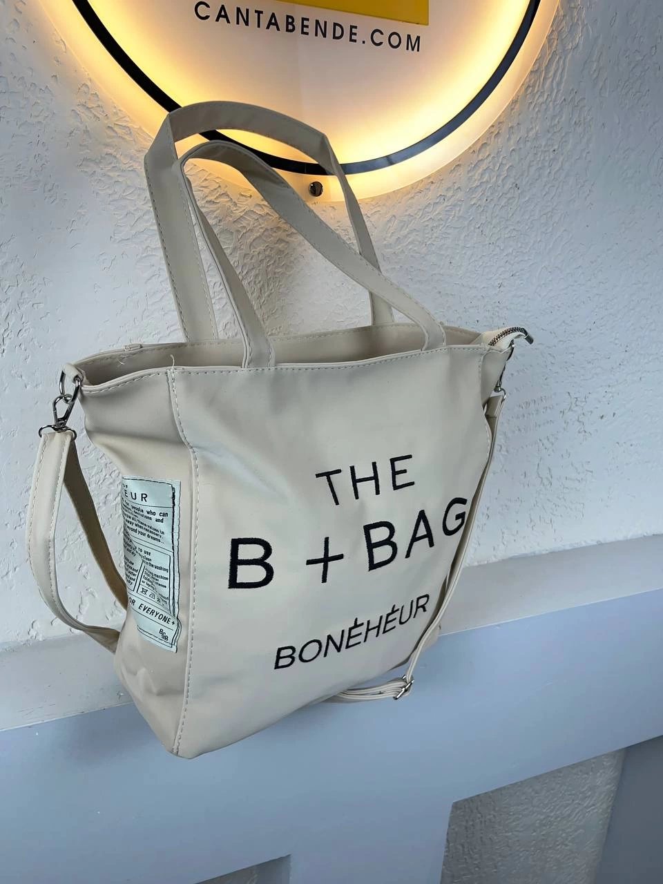 Krem Renk Büyük Boy Kol Çanta CB4186