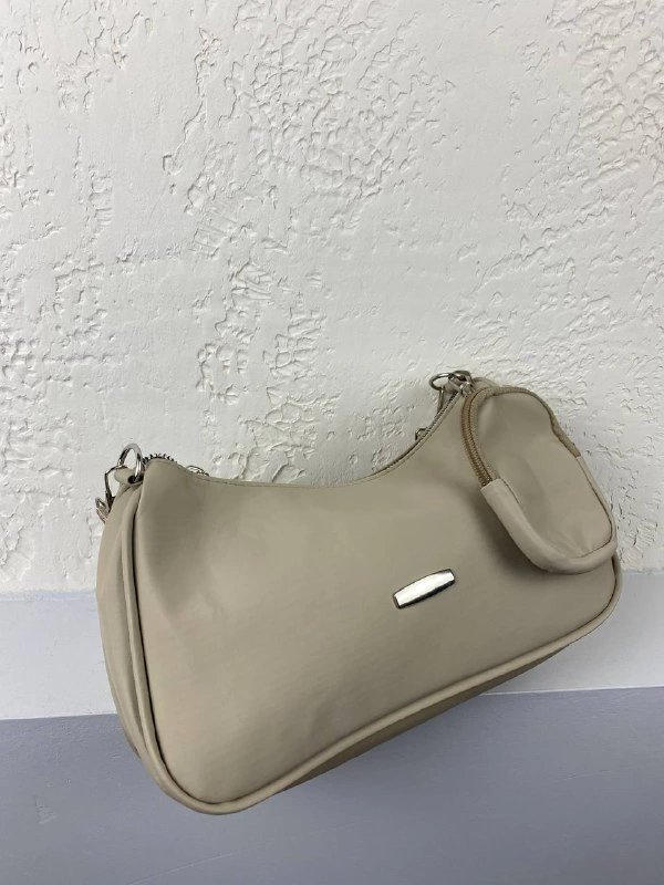 Krem Renk Cüzdanlı Çanta