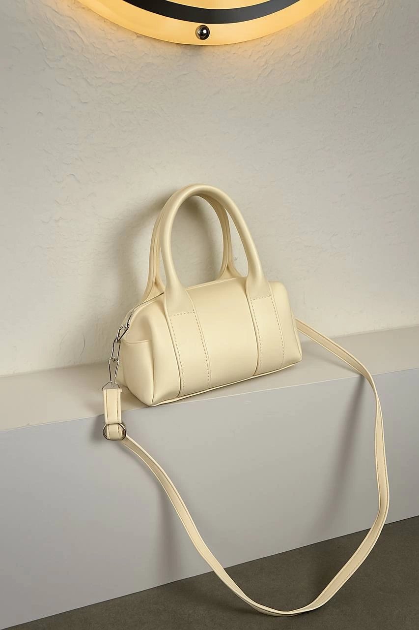 Krem Renk Düz Çanta CB5214