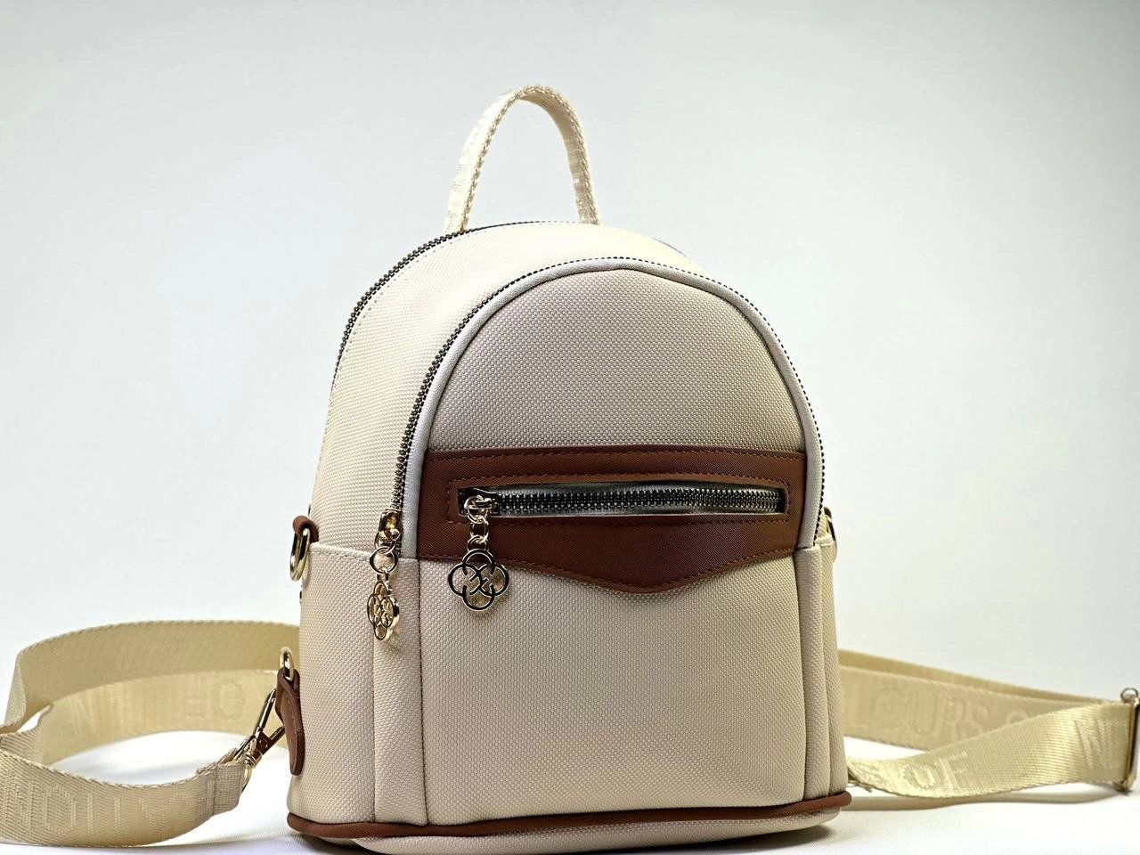 Krem Renk Hem Sırt Hem Çapraz Çanta CB8914