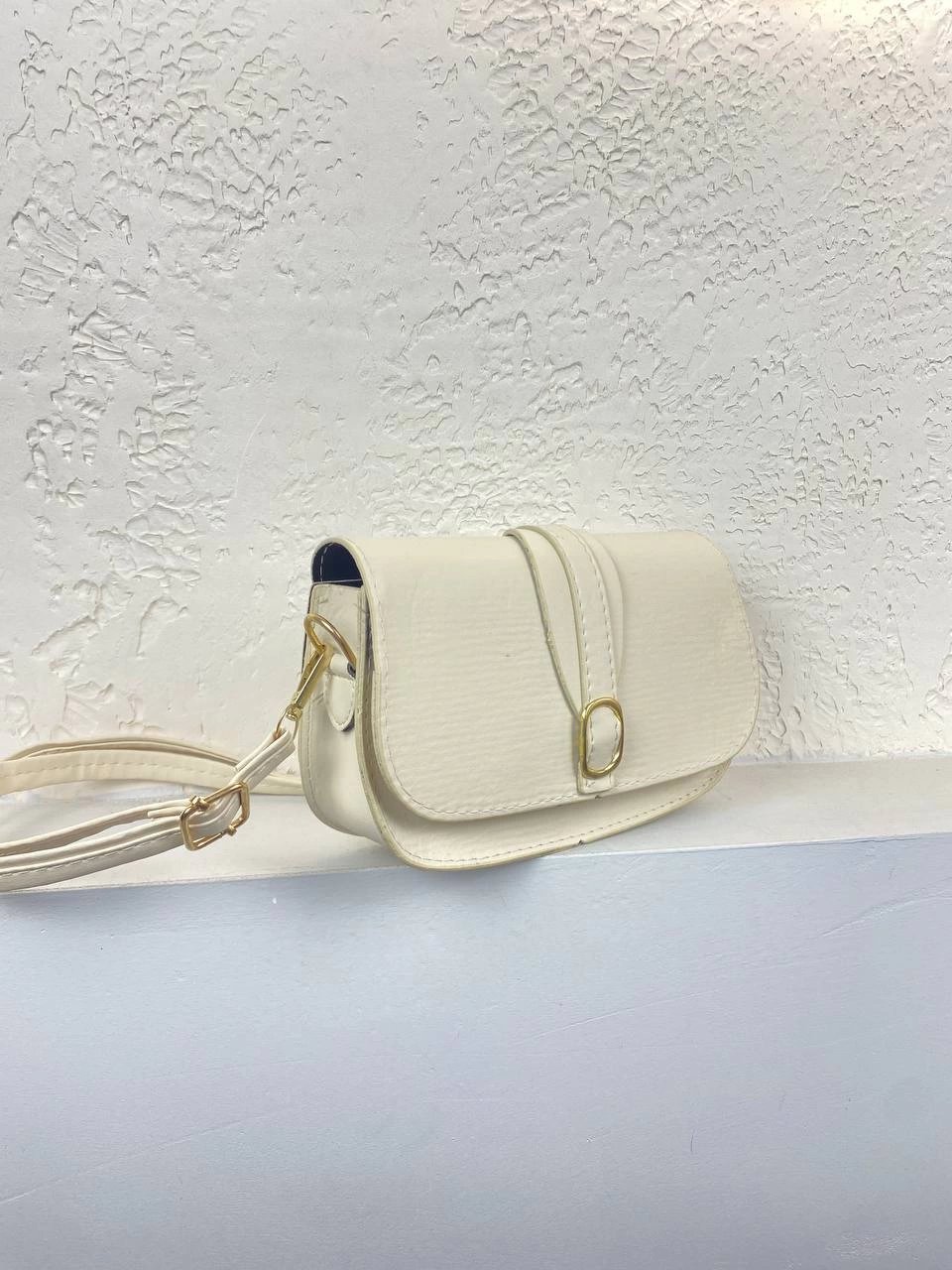 Krem Renk Kalıp Çapraz Çanta