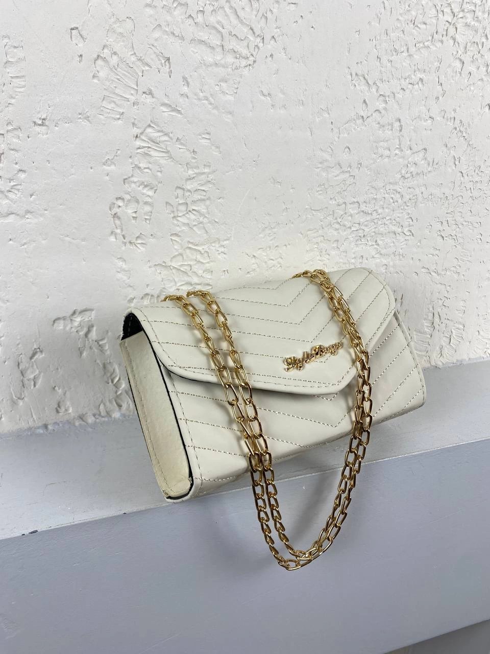 Krem Renk Kalıp Zincirli 2024 Çanta