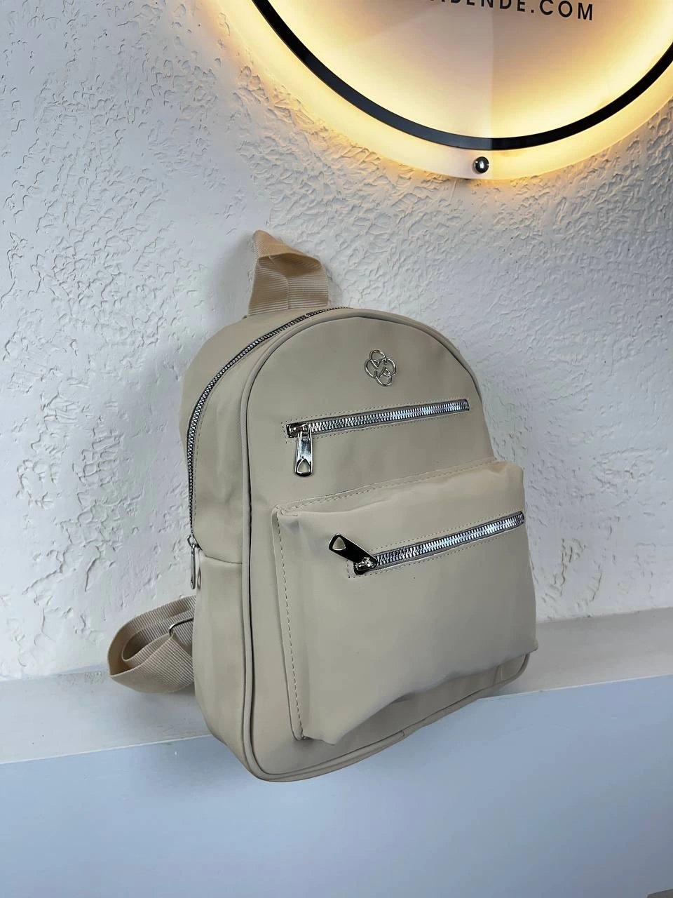 Krem Renk Kalite Sırt Çanta CB6355