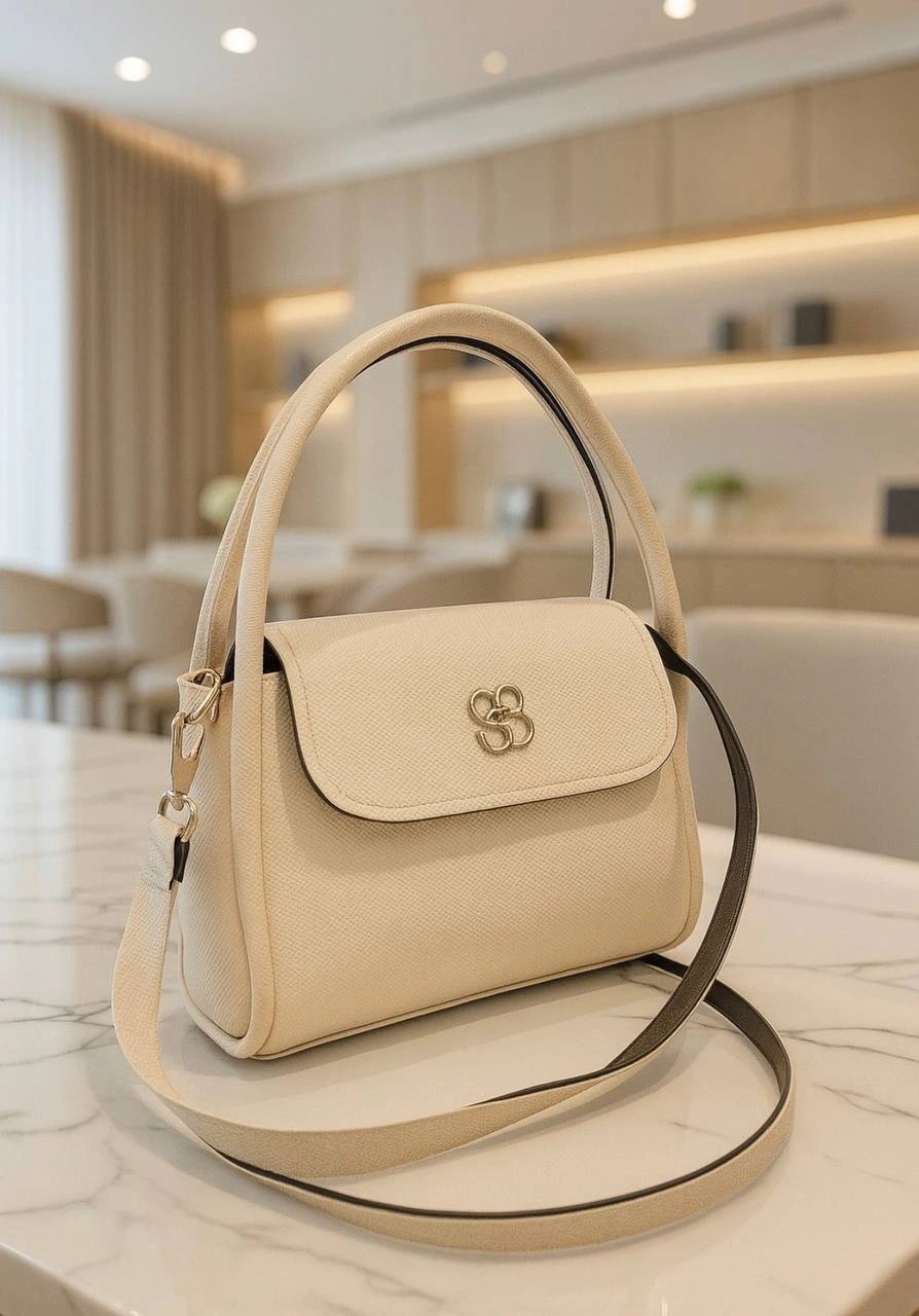 Krem Renk Lakos Deri Yeni Çanta CB00999
