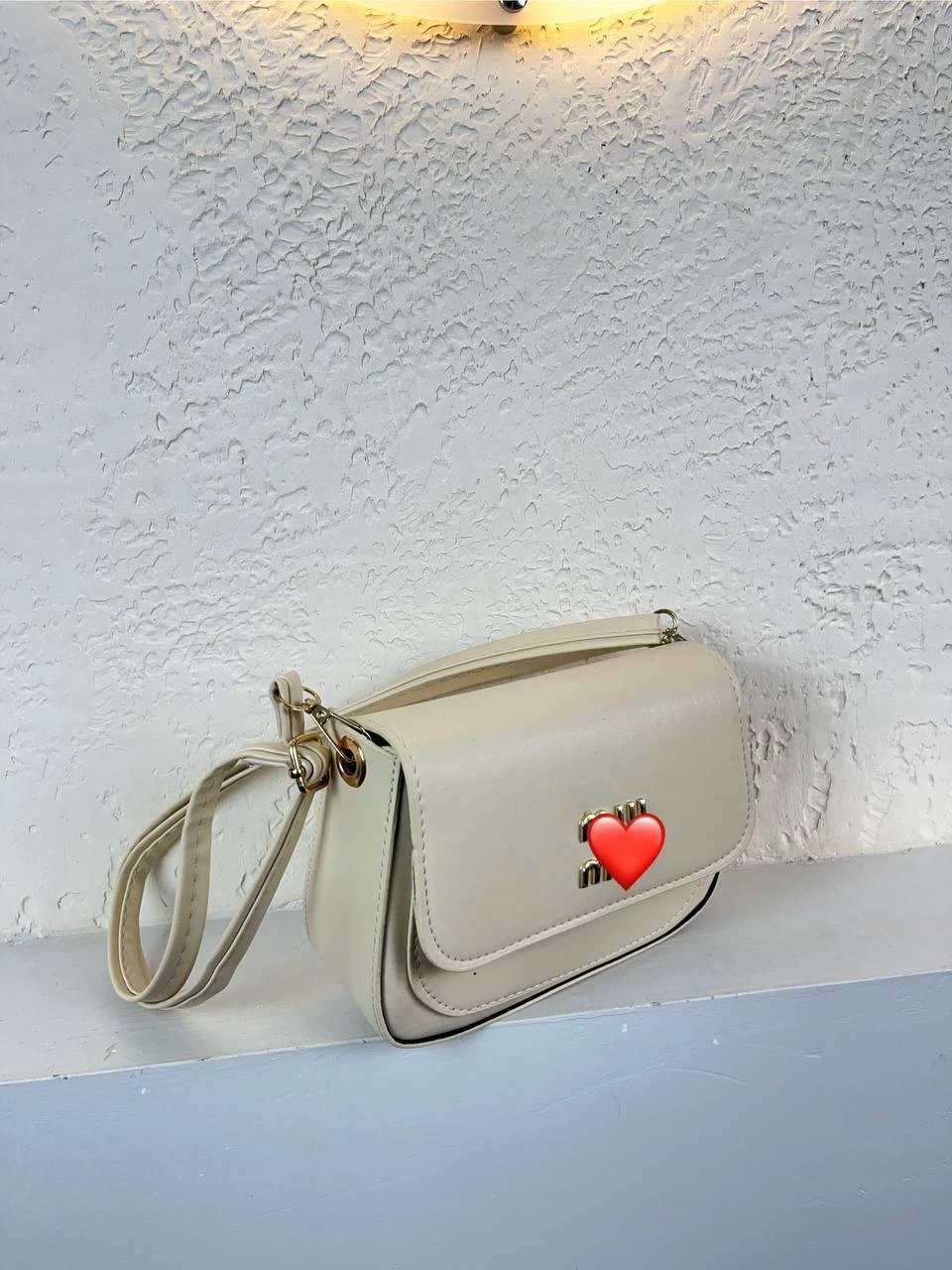 Krem Renk MİO Kalıp Çapraz Çanta CB9171