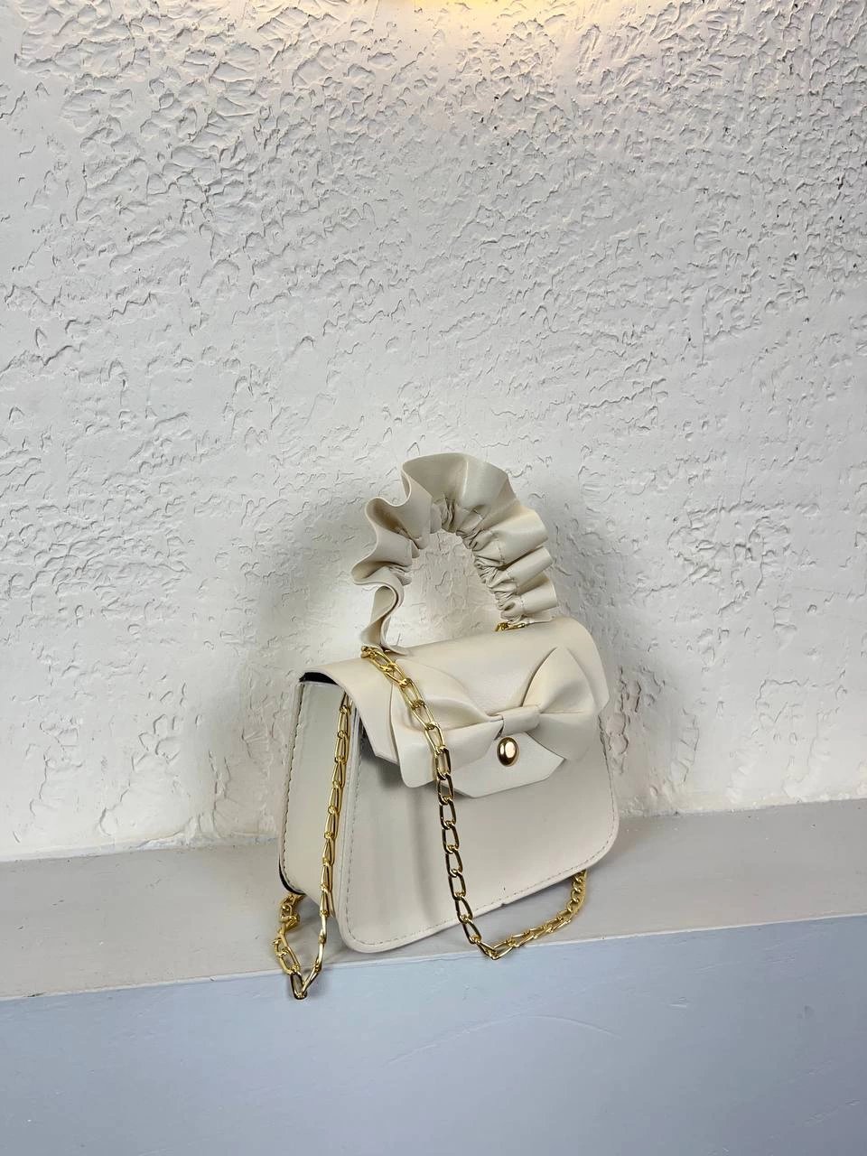 Krem Renk Papyon Mini Çanta CB2760