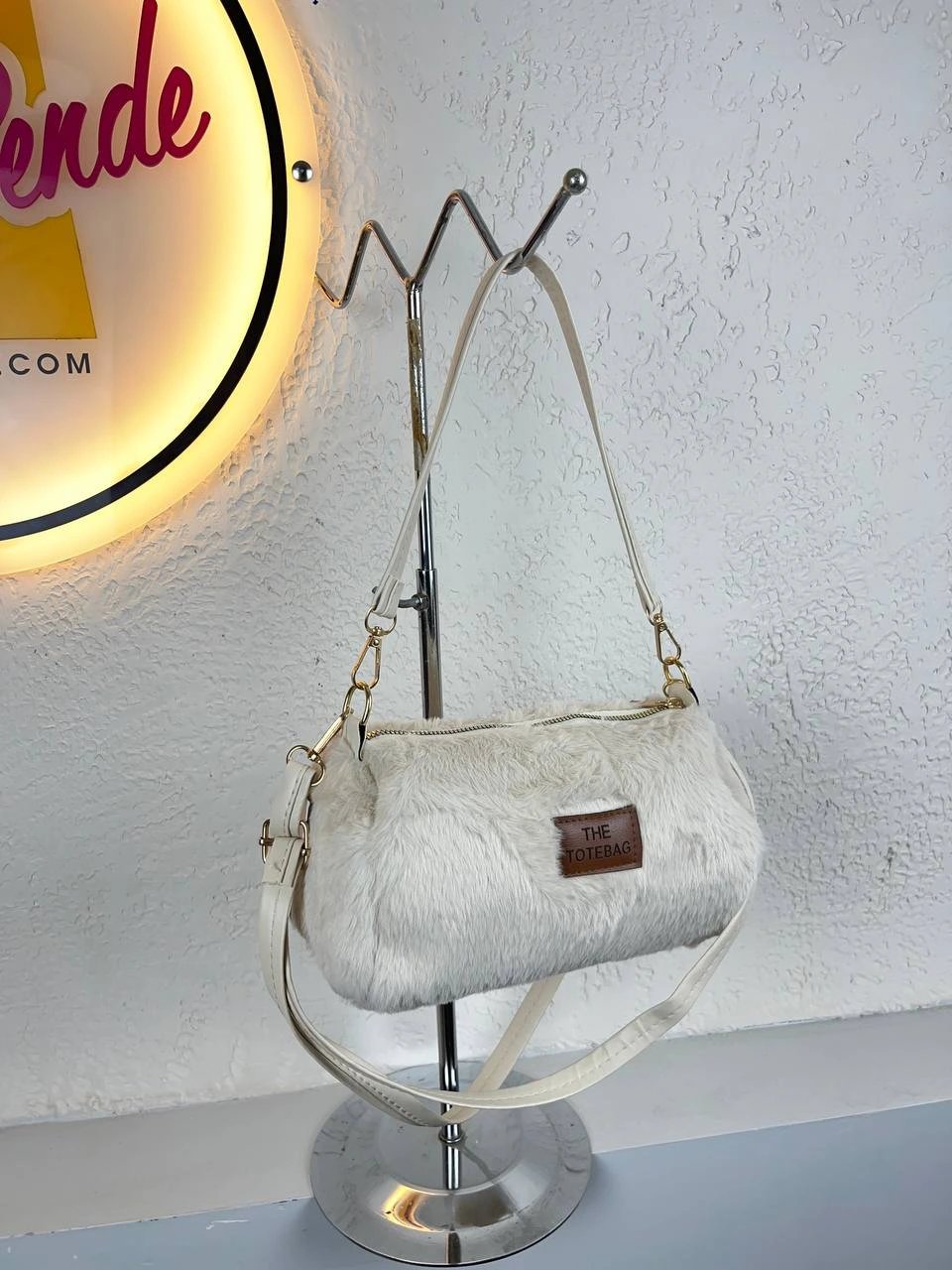 Krem Renk TOTE PELUŞ Çanta CB90223