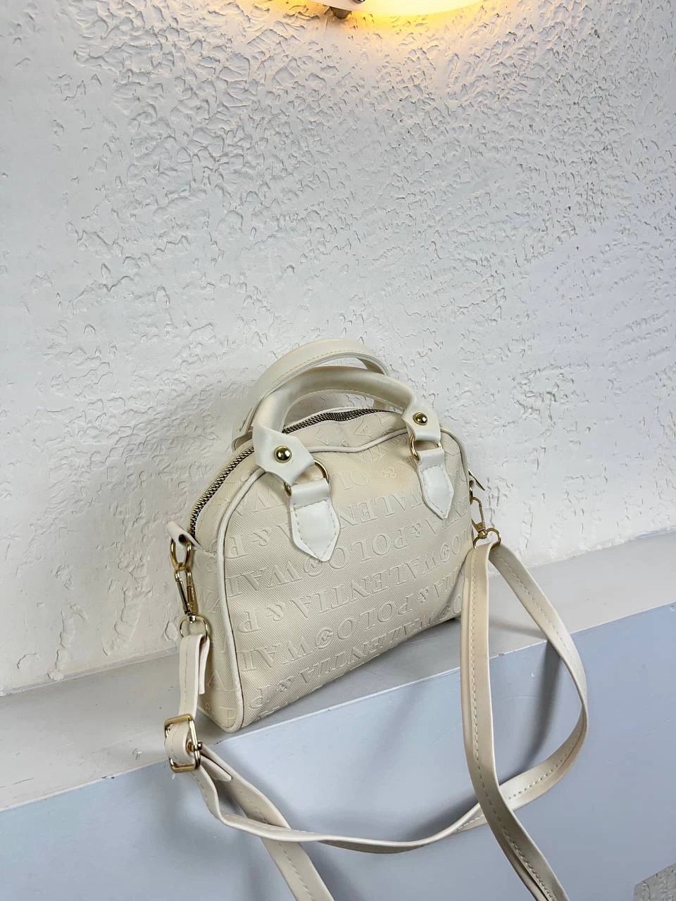 Krem Renk YAZILI SAREM Çanta CB3078