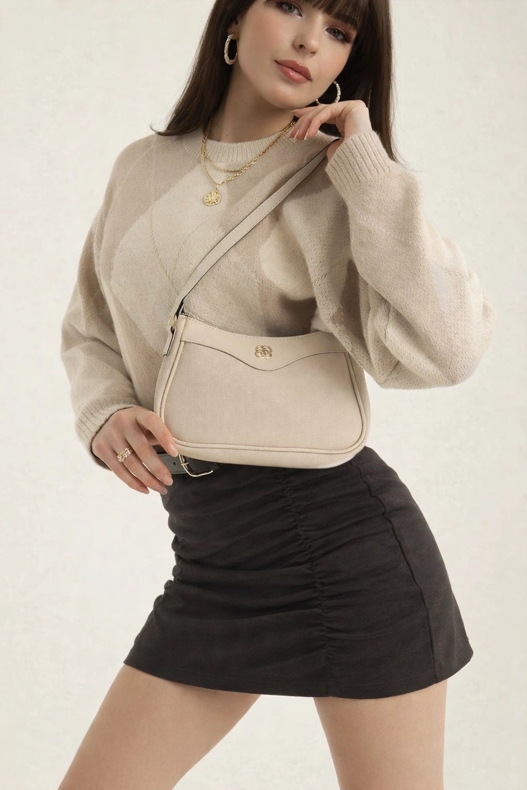 Krem Renk YENİ BAGET Çanta CB81141