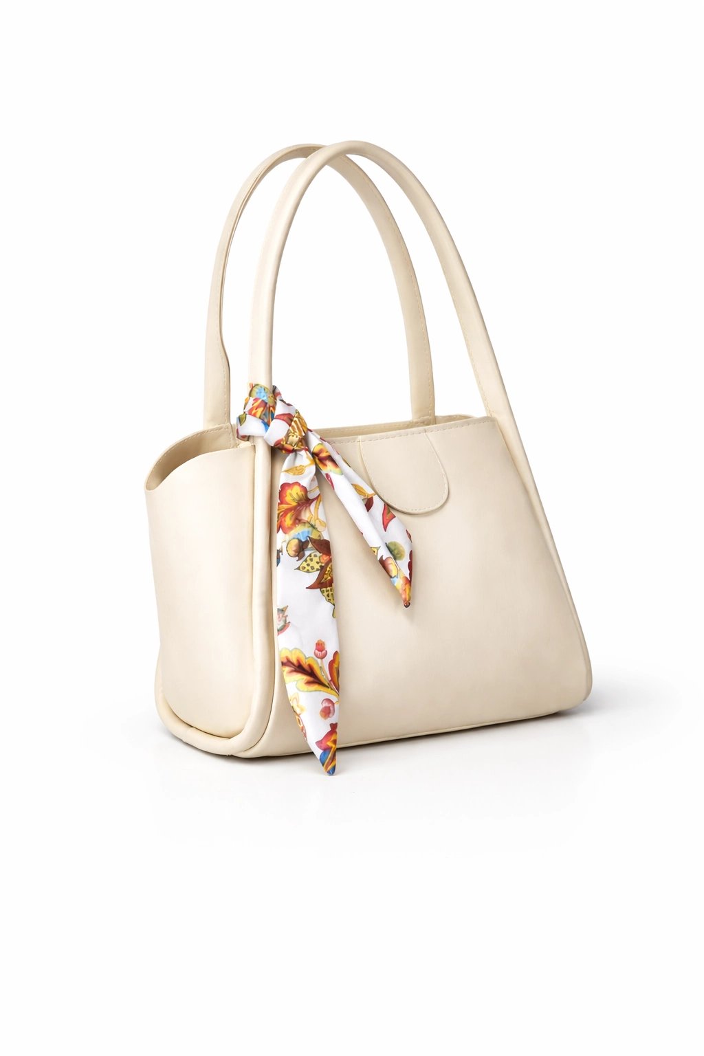 Krem Renk Yeni Fularlı Kol Çanta CB1444