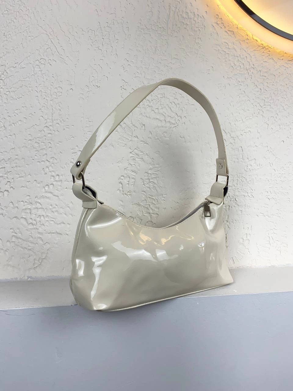 Krem Rugan Kol Çanta