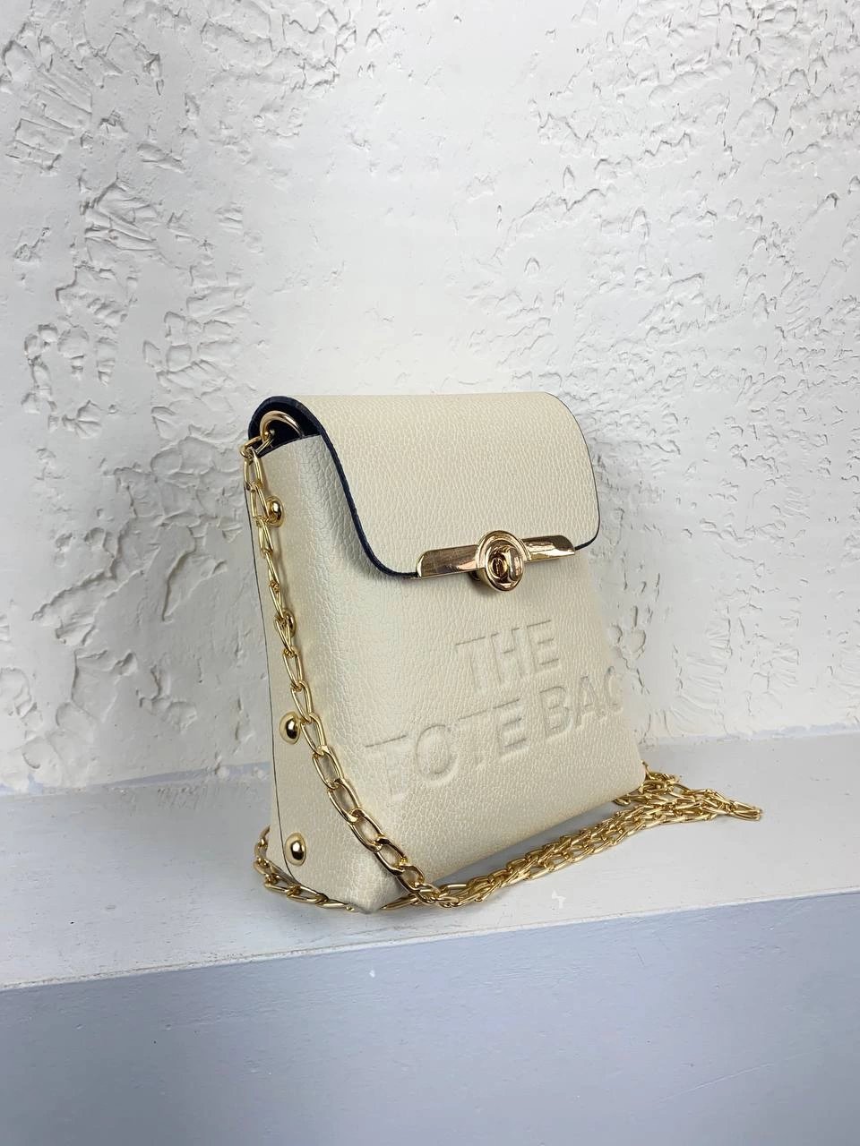 Krem Tote Bag Çapraz Çanta