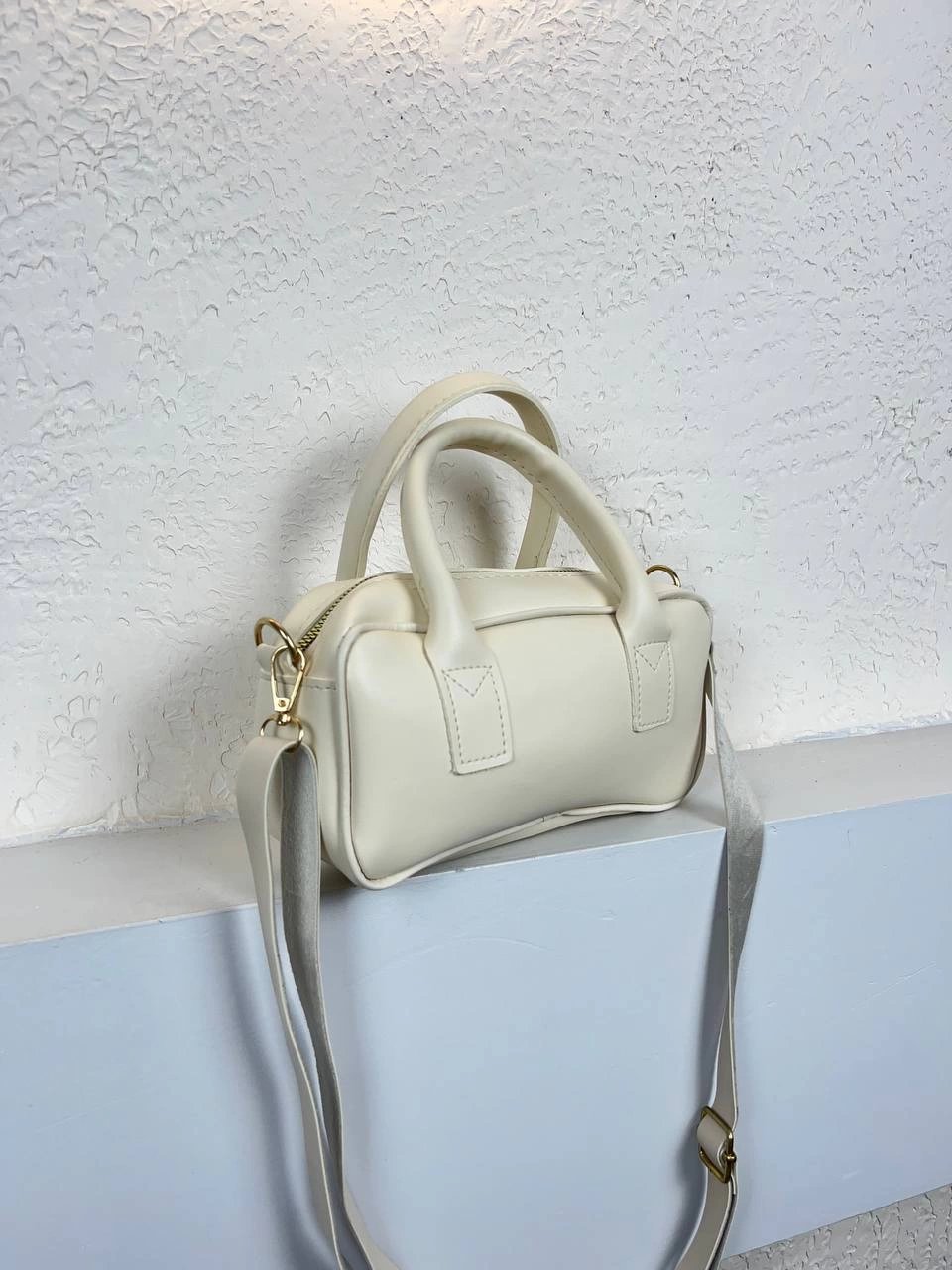 Krem Yumuşak Deri Çanta CB8311