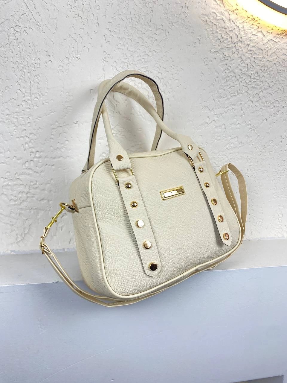 Krem Zımbalı Kampanya Kol Çanta