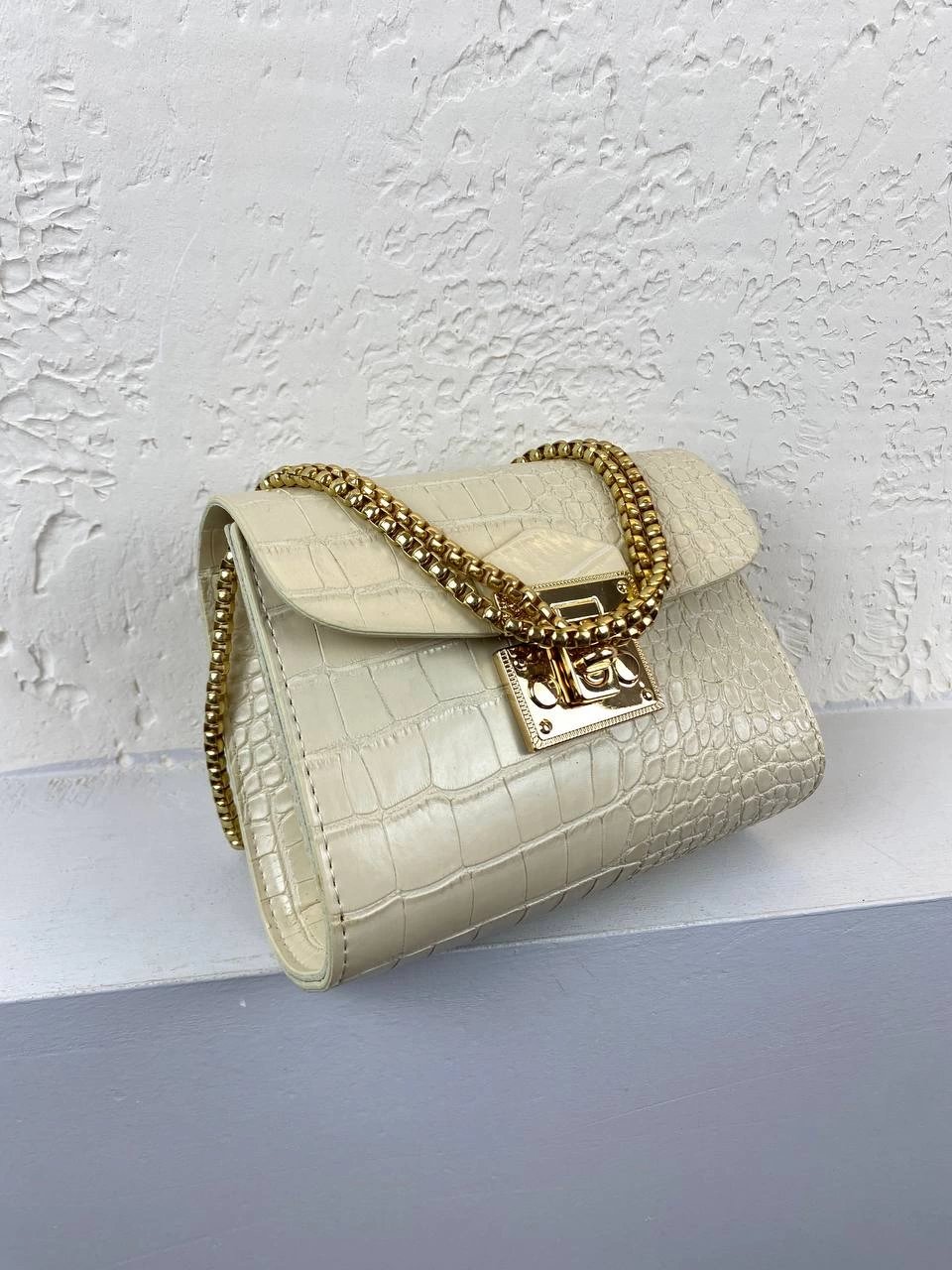 Krem Zincirli Çanta 2024