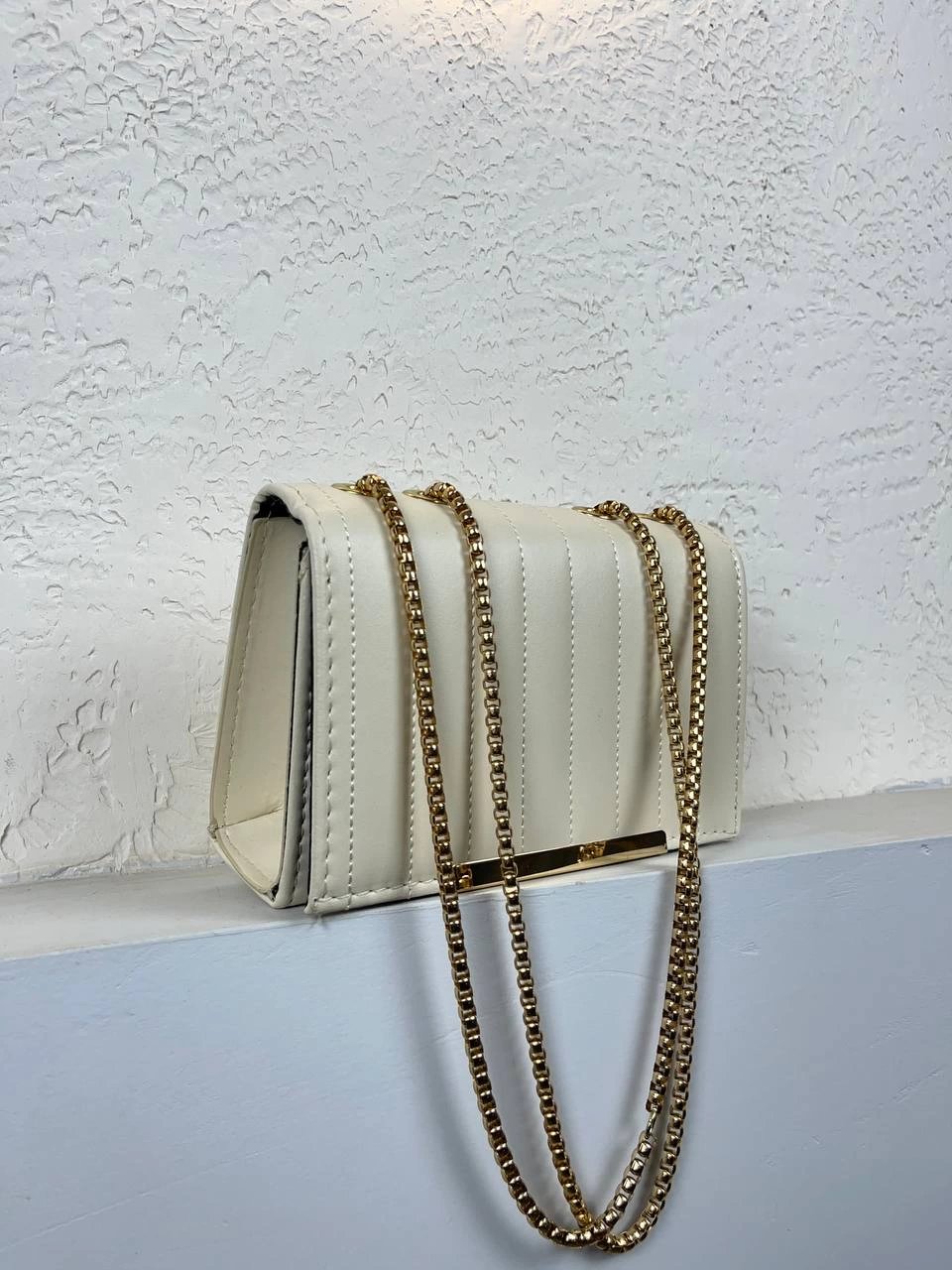 Krem Zincirli Çapraz Çanta CB5255