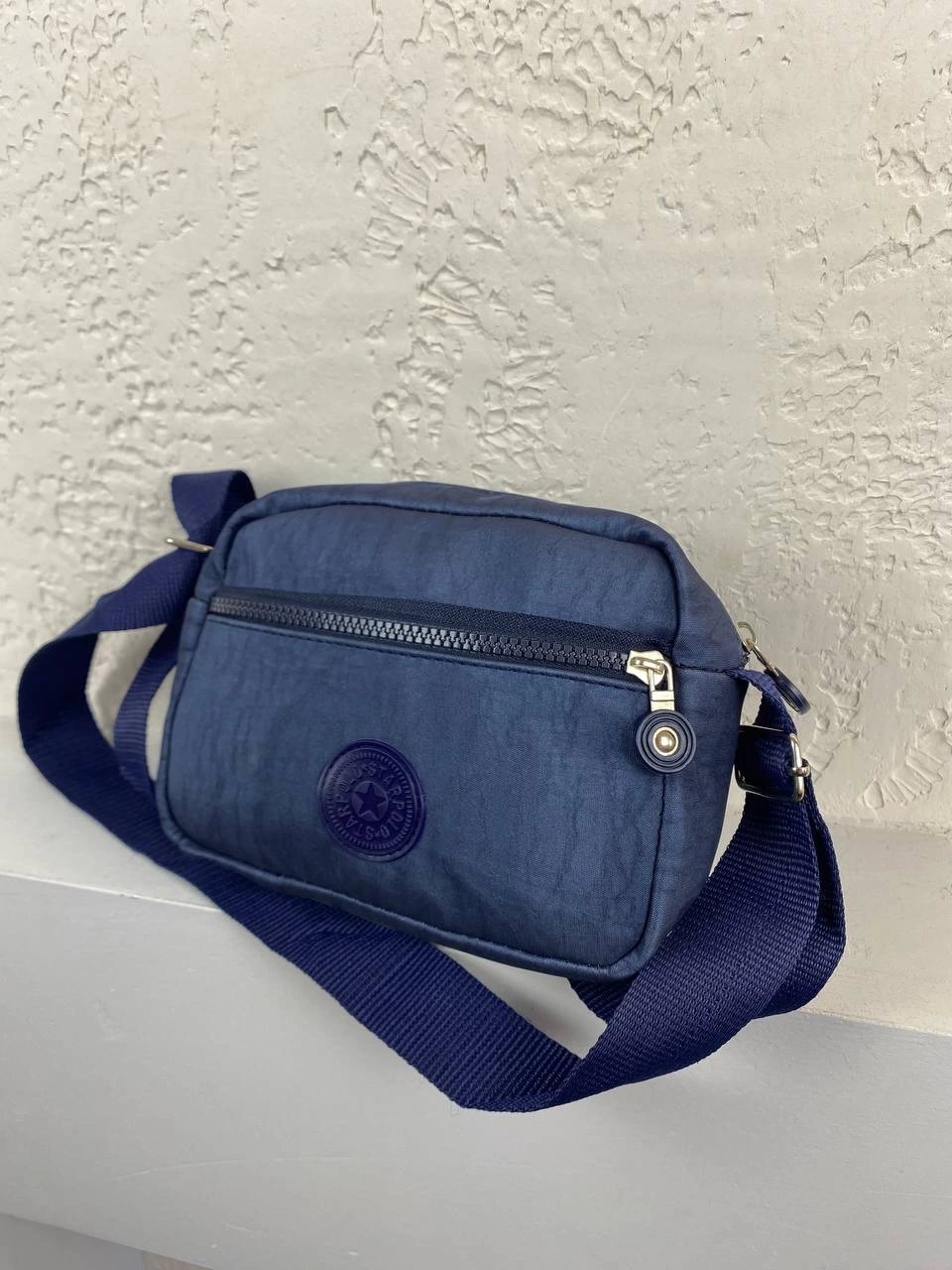 Lacivert 2 Bölmeli Krinkıl Çanta