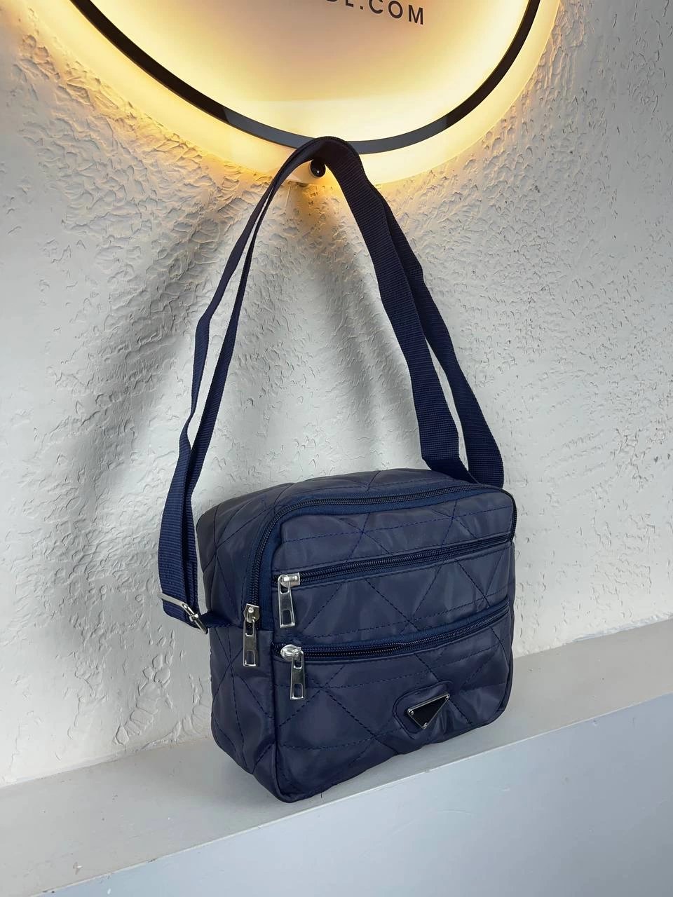 Lacivert 3 Bölme Kapitone DMN Çanta CB4186