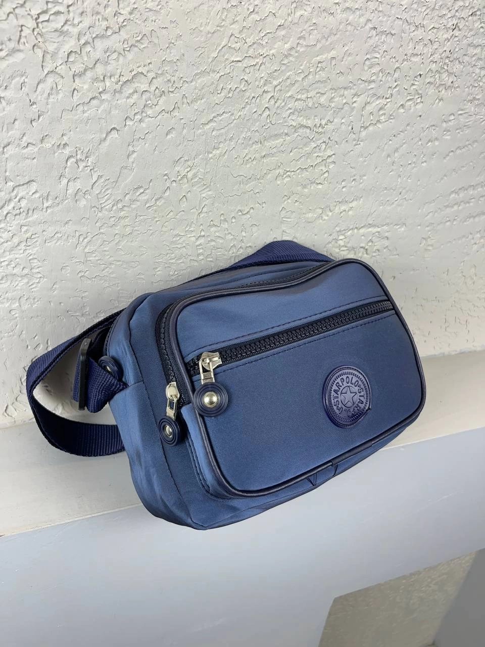 Lacivert Buzi Deri 3 Bölme Çanta CB3322