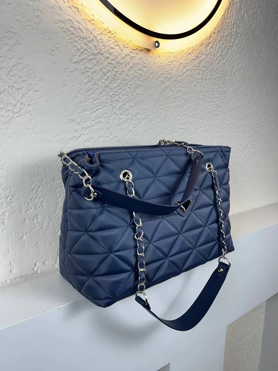 Lacivert Kapitone Kalite Çanta CB3120