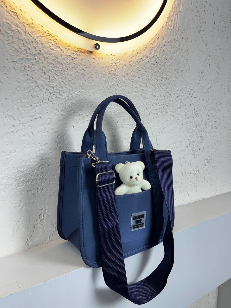 Lacivert Renk Ayıcıklı Hediyeli Çanta CB0283