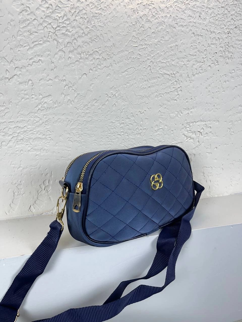 Lacivert Renk Kapitone DMN 2 Bölme Çanta CB4126