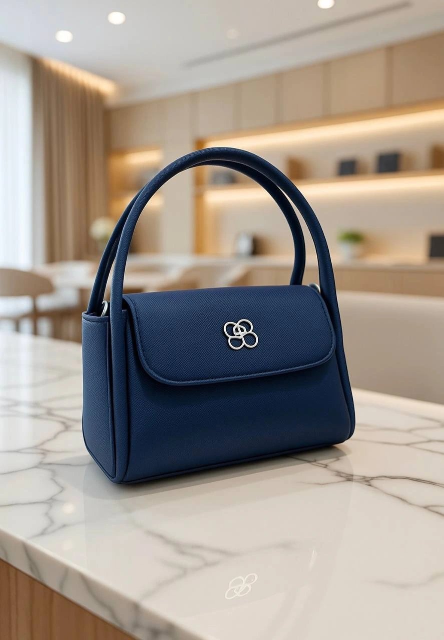 Lacivert Renk Lakos Deri Yeni Çanta CB00999