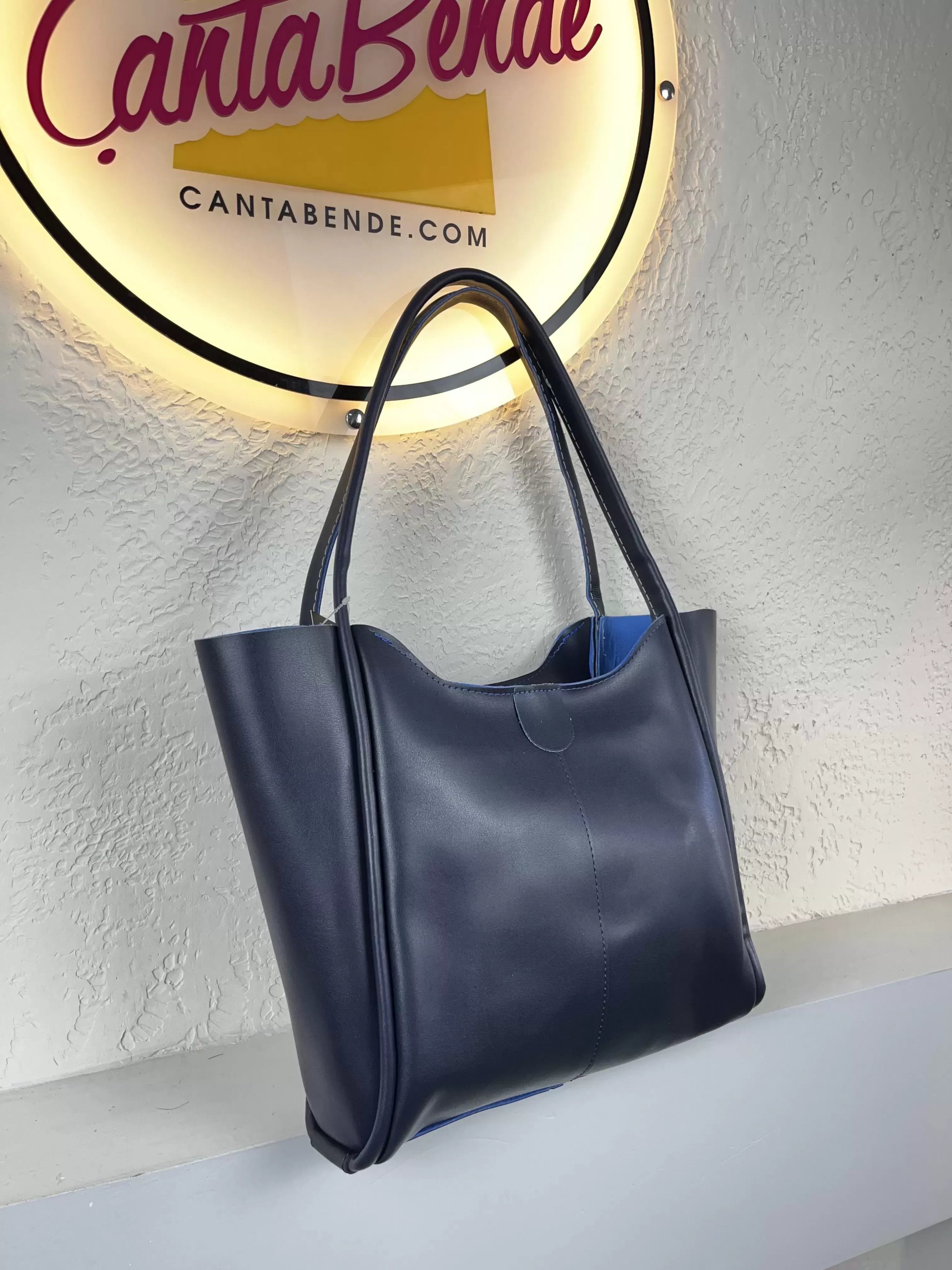 Lacivert Renk Lüx Deri Kol Çanta CB8500